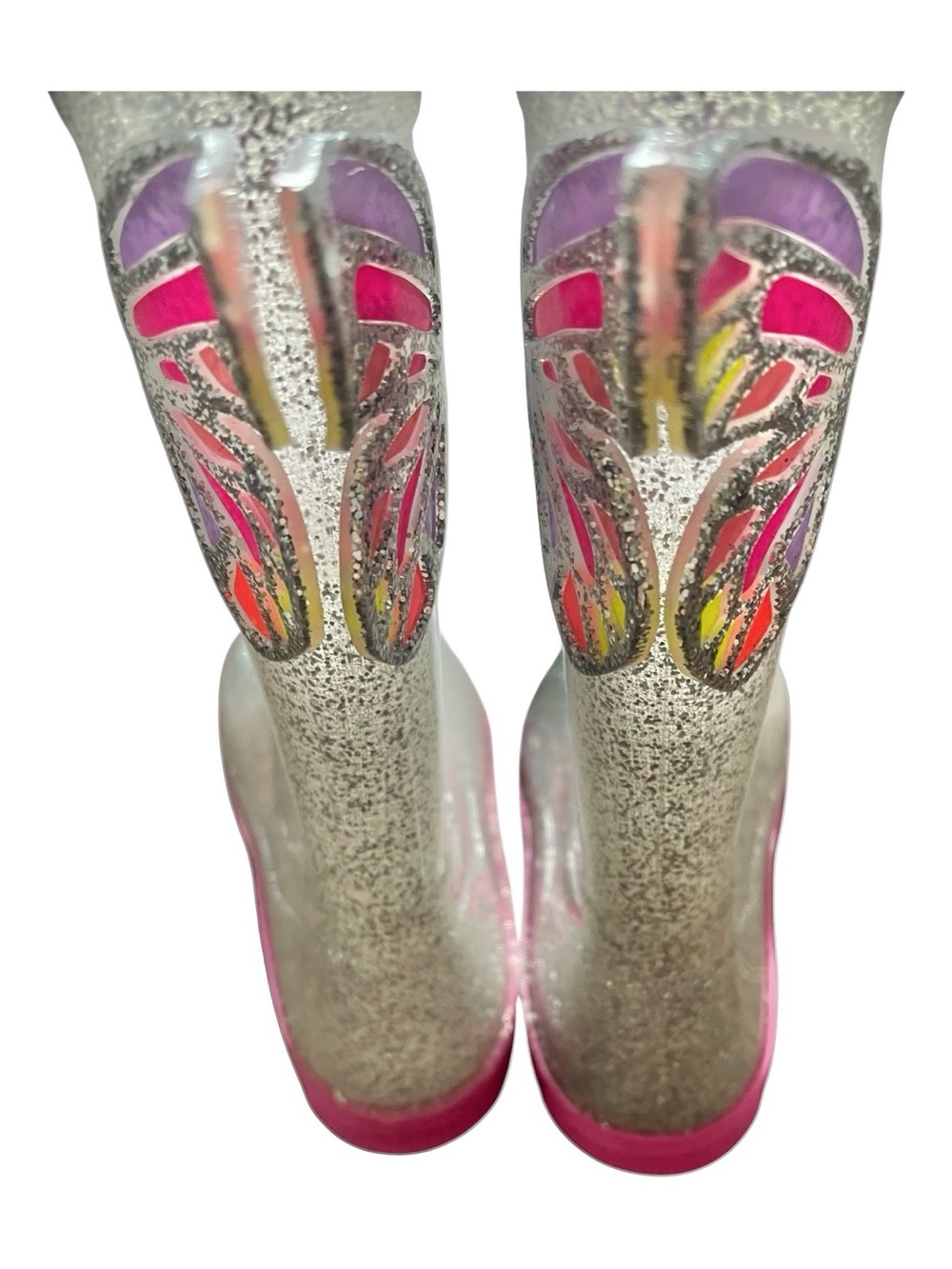 Sophia Webster Girls' Glitter Butterfly Rain Boots